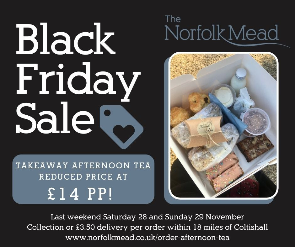 Black Friday Sale: Takeaway Afternoon Tea from The Norfolk Mead at £14pp!